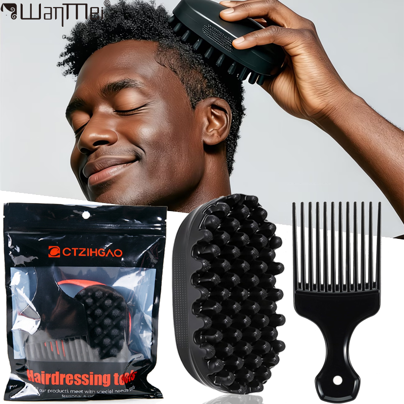 Detangling Wide Comb - Set Spazzola Magica in Silicone e