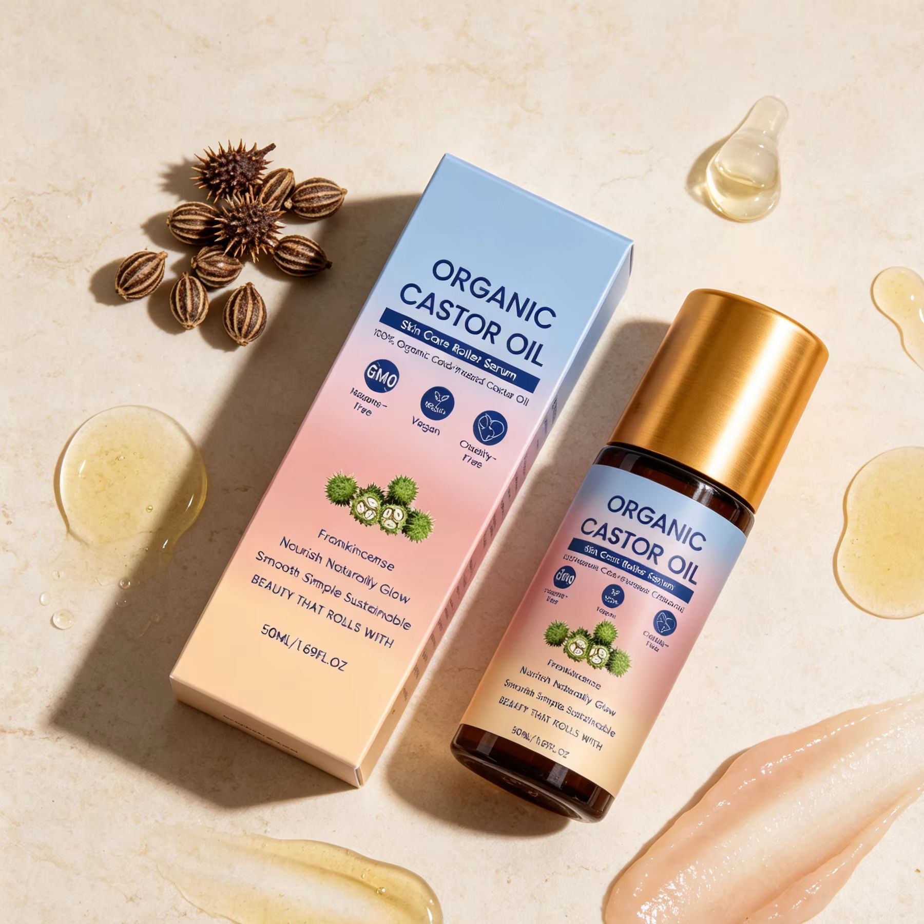 Olio di Ricino Biologico Roll- - Castor Oil Cold Press recensione e prezzo